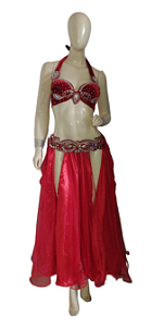 Traje bordado para dança do ventre Ruby