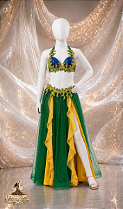 Roupa Figurino Infantil Dança do Ventre Copa Brasil