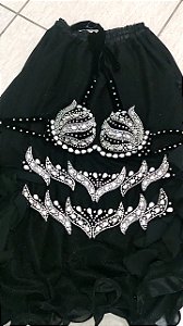 Traje bordado para dança do ventre Larissa