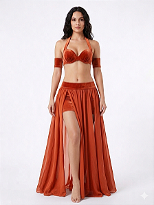 Roupa Traje Figurino Dança do Ventre Sob Medida Para Bordar