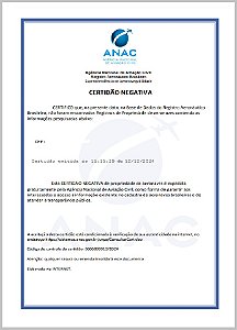 Certidao negativa de propriedade de aeronave
