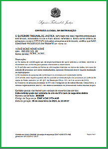 CERTIDAO DO STJ -SUPERIOR TRIBUNAL DE JUSTIÇA