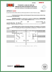 CERTIDAO NEGATIVA DE DISTRIBUIÇÃO DE AÇÕES CRIMINAIS