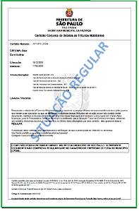CERTIDAO CONJUNTA DE TRIBUTOS MUNICIPAIS - MOBILIARIO E IMOBILIARIO - SEFAZ