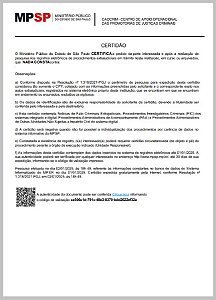 MP - Certidão Negativa de inquérito Criminal