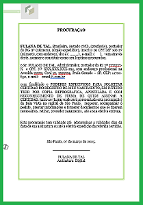 PROCURAÇÃO PARTICULAR COM ASSINATURA DIGITAL ICP BRASIL