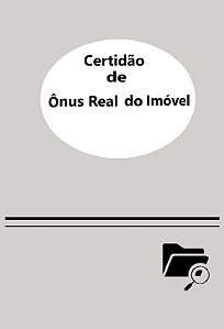 Certidão de ônus do imóvel