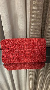 Clutch em couro trançado