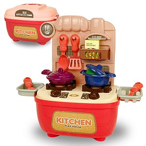 Kit Cozinha de Brinquedo Mini Maleta Infantil