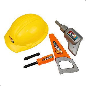 Kit Ferramenta Infantil Com Capacete