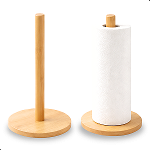 Porta Papel Toalha Madeira Cozinha Suporte Vertical Mesa