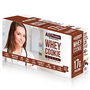 1 Caixa de Whey Cookie de Cacau All Protein 8 unidades de 40g - 320g