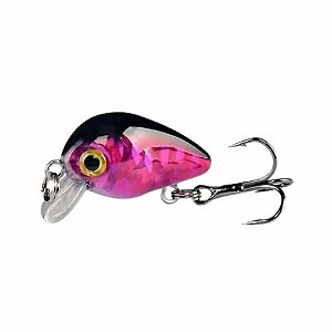 Iscas de Pesca Dura e Flutuante Crankbait Roxa e Preta - 2,8cm 1,5g