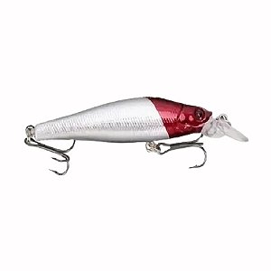 Iscas de Pesca Dura Minnow Branca e Vermelha - 8,8cm 8g