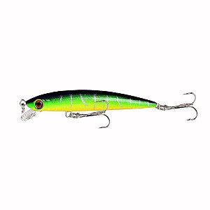 Iscas de Pesca Dura Minnow Verde e Preta - 8,8cm 6,2g