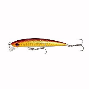 Iscas de Pesca Dura Minnow Amarela e Laranja - 8,8cm 6,2g