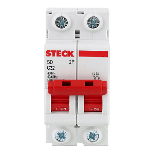 disjuntor bipolar de 32A steck