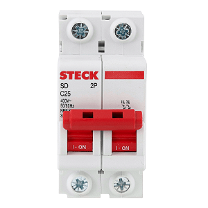 disjuntor bipolar de 25A steck