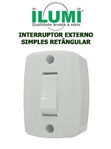 interruptor externo simples retãngular da ilumi