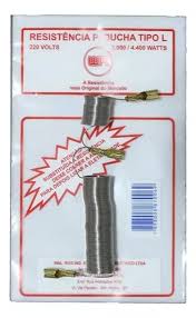 resistência/ducha tipo L 220 volts 3.000/4.400watts