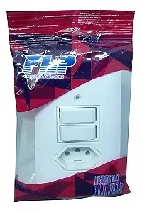 2 interruptor simples+tomada de 10A 250v da linha FLP