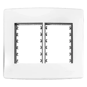 placa em abs 4x4 c/suporte p/6 módulos da alambre inovapro