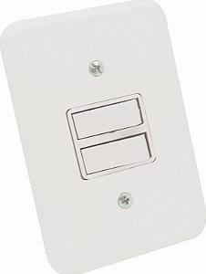 Interruptor 2 Teclas Simples 10a Com Placa