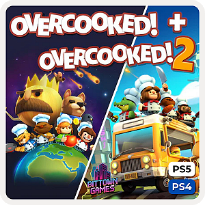 Overcooked! + Overcooked! 2 PS5 PS4 Mídia Digital