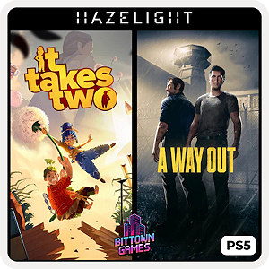 It Takes Two + A Way Out (Pacote Hazelight) PS5 Mídia Digital