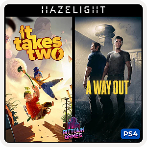 It Takes Two + A Way Out (Pacote Hazelight) PS4 Mídia Digital