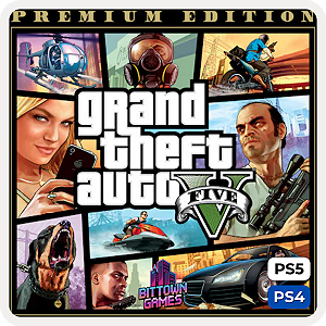 Grand Theft Auto V GTA 5 Edição Premium PS4 PS5 Mídia Digital