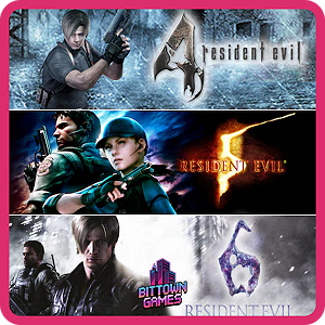 Pacote Triplo Resident Evil 4 + 5 + 6 PS5 Mídia Digital