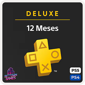 PSN Plus Deluxe 12 Meses Primária PS4 ou PS5 Mídia Digital