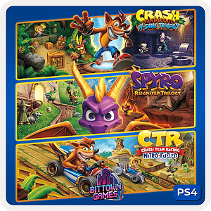 Pacote Triplo Crash + Spyro PS4 Mídia Digital