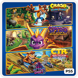 Pacote Triplo Crash + Spyro PS5 Mídia Digital
