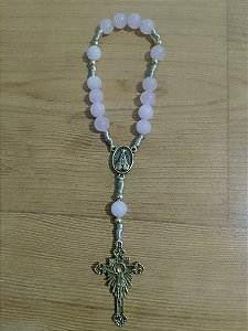 Coroinha Quartzo Rosa de N. Senhora