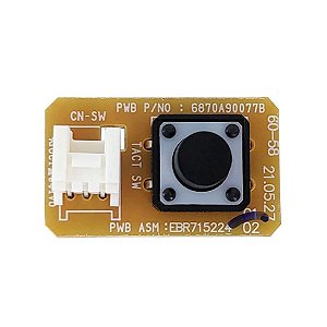 Placa Botão Ligar Hi-Wall Ar-Condicionado LG 7 a 24 mil BTUs EBR71522401