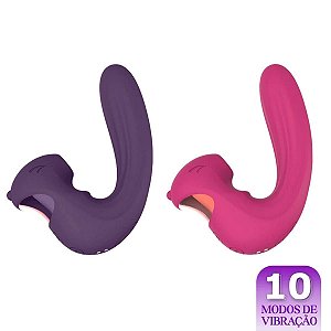 Vibrador Alvin com Sugador de Clitóris - 2 Cores