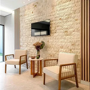Revestimento Travertino Rockface Cairo 10x30