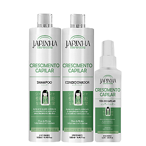 Kit Japinha Crescimento Shampoo e Condicionador + Tônico Capilar