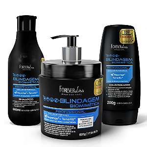 Kit Forever Liss Blindagem Shampoo + Condicionador + Máscara Biomimética