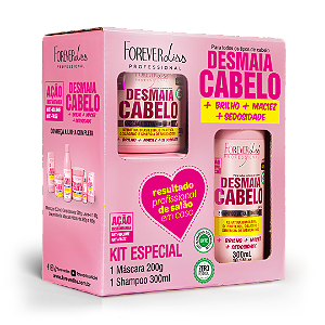 Kit Presente Especial Desmaia Cabelo Shampoo + Máscara 200g Forever Liss