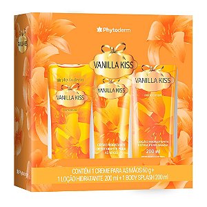 Kit Phytoderm Vanilla Kiss Body Splash + Loção Hidratante 200ml + Creme Para as Mãos Original 60g