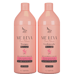 Zap Kit Me leva Shampoo e Condicionador Rosa Mosqueta & Ceramidas 1L
