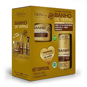 Kit Presente Especial Banho De Verniz Shampoo + Máscara 250g Forever Liss