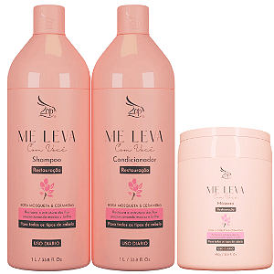 Zap Kit Me leva Shampoo, Condicionador + Máscara Rosa Mosqueta e Ceramidas