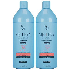 Zap Kit Me leva Shampoo e Condicionador Mandioca e Óleo de Rícino 1L