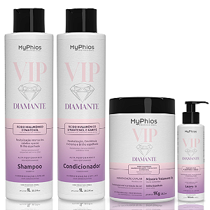 Kit Completo Harmonização Capilar Vip Diamante 1l Myphios