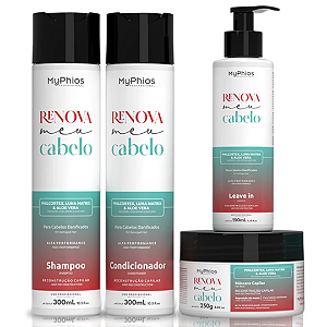 Kit Completo Renova Meu Cabelo Reconstrução Capilar Myphios