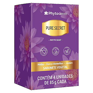 Sabonete Phytoderm Soap Pure Secret 85g Caixa C/4 Unidades